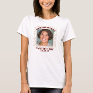 Anpassningsbar Fototext Skapa din egen 50:e föde T Shirt