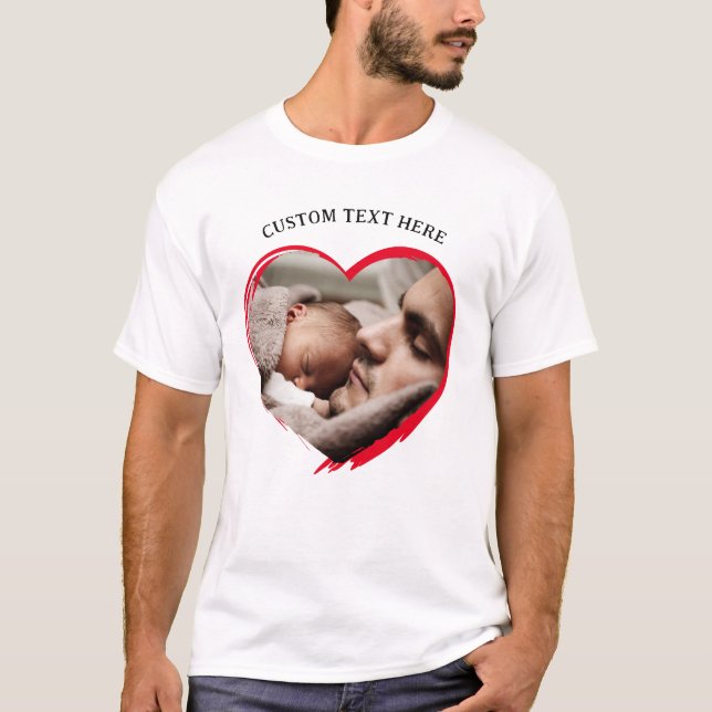 Anpassningsbar Fototext | Skapa egen T-Shirt (Framsida)
