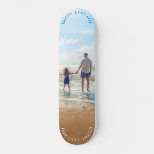 Anpassningsbar Fototext Skateboard-presentatör med Mini Skateboard Bräda 18,5 Cm