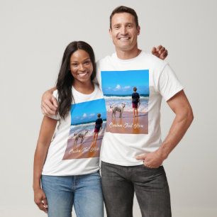 Anpassningsbar Fototext T-skifta din favoritfotogå T Shirt