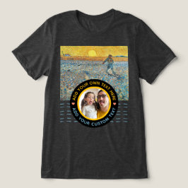 Anpassningsbar Fototext - Van Gogh Art Birthday He T Shirt