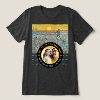 Anpassningsbar Fototext - Van Gogh Art Birthday He T Shirt