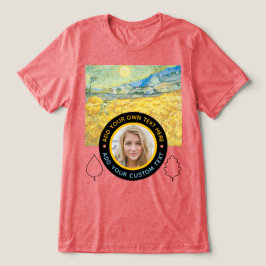 Anpassningsbar Fototext - Van Gogh Art Birthday He T Shirt