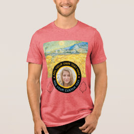 Anpassningsbar Fototext - Van Gogh Art Birthday He T Shirt