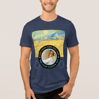 Anpassningsbar Fototext - Van Gogh Art Birthday He T Shirt