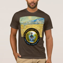Anpassningsbar Fototext - Van Gogh Art Birthday He T Shirt