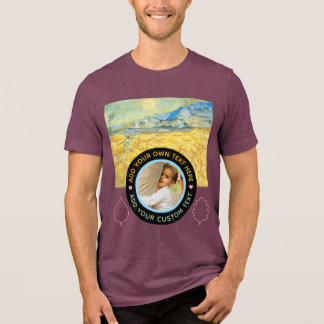 Anpassningsbar Fototext - Van Gogh Art Birthday He T Shirt