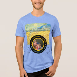 Anpassningsbar Fototext - Van Gogh Art Birthday He T Shirt