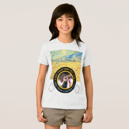 Anpassningsbar Fototext - Van Gogh Art Birthday He T Shirt