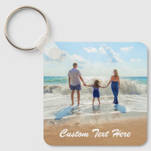 Anpassningsbar Fototextkedja din design - Sommar Nyckelring