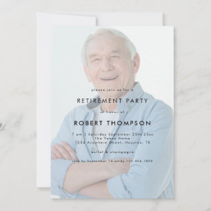 Anpassningsbar Fototextöverlägg Pension Party Inbjudningar