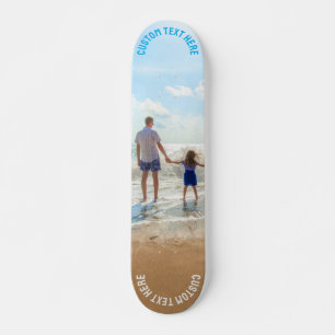 Anpassningsbar Fototextskateboard med favoritfoton Mini Skateboard Bräda 18,5 Cm