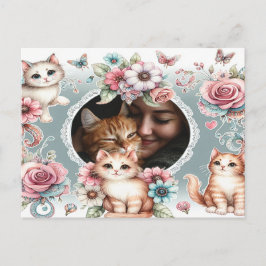 Anpassningsbar Fotovykort för katt Mamma och Djurä Vykort