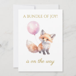 Anpassningsbar Fox-ballonger Inbjudningar