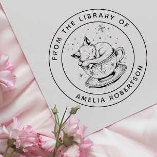 Anpassningsbar Fox Bookplate Frimärke Stämpel
