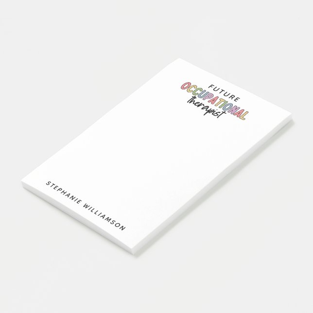 Anpassningsbar Framtida arbetsterapi OT Student Post-it Block (Vinklad)
