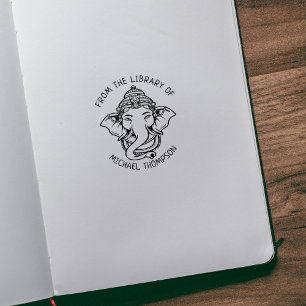 Anpassningsbar från Bibliotek av, Ganesha Hindu Go Stämpel