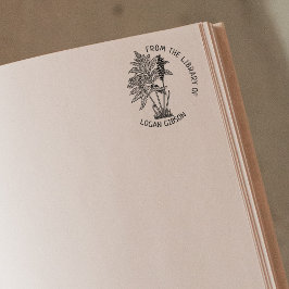 Anpassningsbar från Bibliotek, Botaniska Bok Stämpel