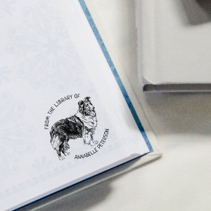 Anpassningsbar från Bibliotek, får Hund Bok Stämpel