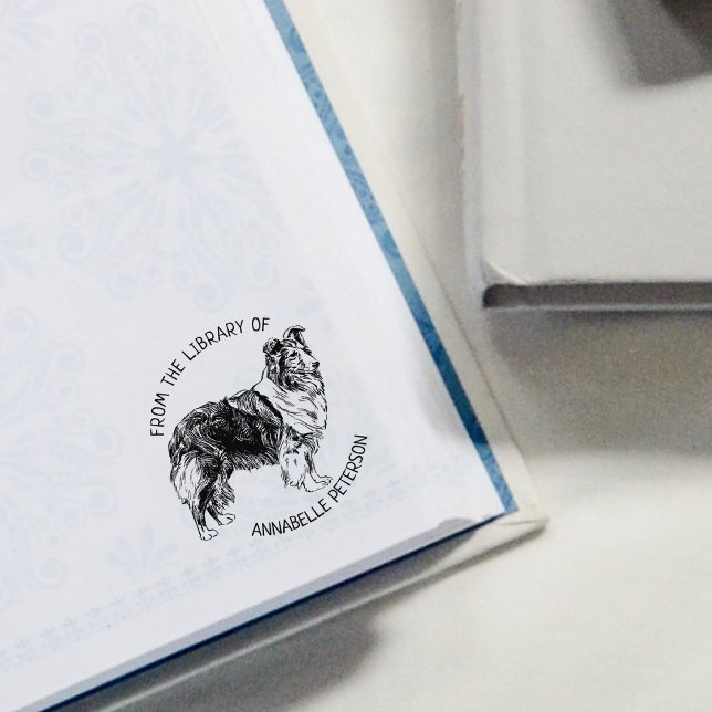 Anpassningsbar från Bibliotek, får Hund Bok Stämpel (Skapare uppladdad)