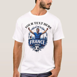 Anpassningsbar Frankrike fotbollslag supporter T Shirt