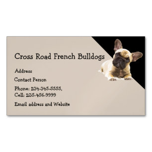 Anpassningsbar Fransk Bulldog Hund Pet Animal Logo Magnetiska Visitkort