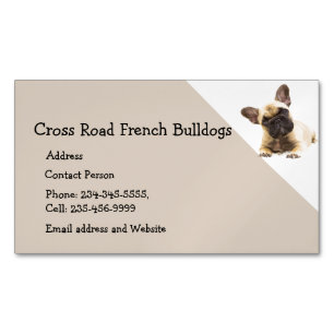 Anpassningsbar Fransk Bulldog Hund Pet Animal Logo Magnetiska Visitkort