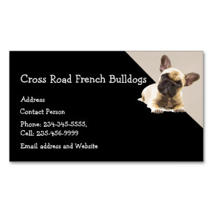 Anpassningsbar Fransk Bulldog Hund Pet Animal Logo Magnetiska Visitkort