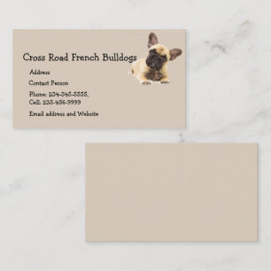 Anpassningsbar Fransk Bulldog Hund Pet Animal Logo Visitkort