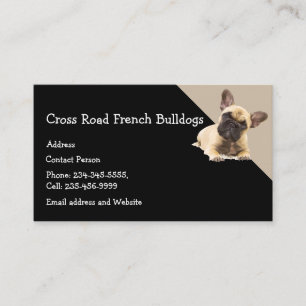 Anpassningsbar Fransk Bulldog Hund Pet Animal Logo Visitkort