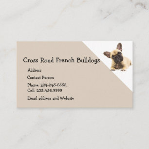 Anpassningsbar Fransk Bulldog Hund Pet Animal Logo Visitkort