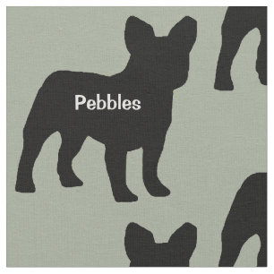 Anpassningsbar Fransk Bulldog Hund Silhouette Tyg
