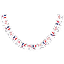 Anpassningsbar Fransk Flagga BASTILLE DAY Bunting 