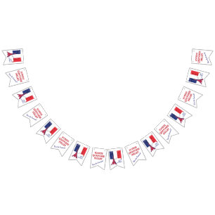 Anpassningsbar Fransk Flagga BASTILLE DAY Bunting
