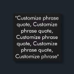 Anpassningsbar frascitattecken svart och vit elega canvastryck<br><div class="desc">Kanvastrycket Anpassa,  anpassa med namn,  mening eller anpassningsbar för citattecken i svart och vit elegant</div>
