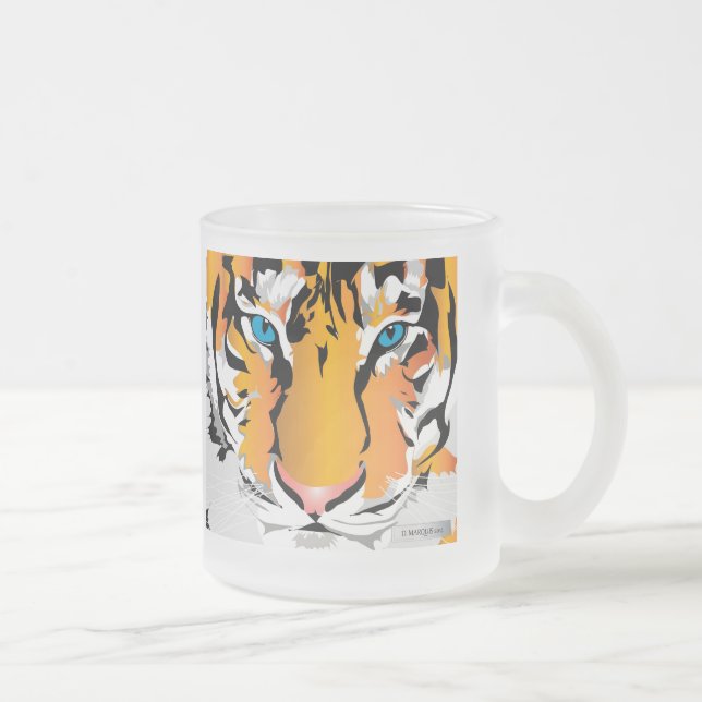 ANPASSNINGSBAR FRÄSTA GLASKOFFET AV MUGG-ORANGE FROSTAD GLASMUGG (Höger)