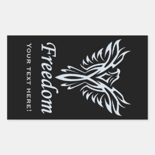 Anpassningsbar Freedom Eagle-klistermärken Rektangulärt Klistermärke
