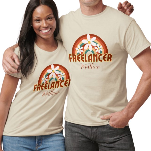Anpassningsbar Freelancer Life T-Shirt med Namn (Skapare uppladdad)