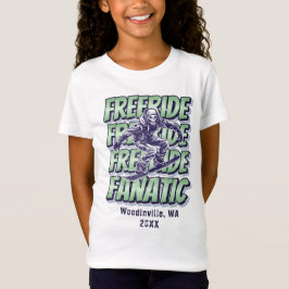 Anpassningsbar Freeride Snowboarding-plats Namn T Shirt