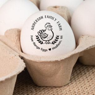 Anpassningsbar Fresh Eggs Family Farm Cute Chicken Stämpel