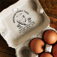 Anpassningsbar Fresh Eggs Family Farm Rubber Frimä