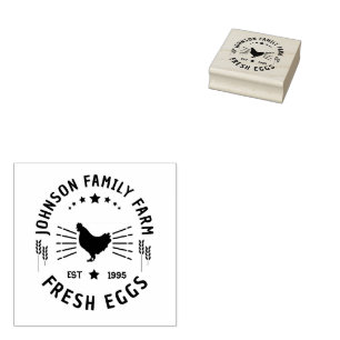 Anpassningsbar Fresh Eggs Family   Farmhouse Hen   Stämpel
