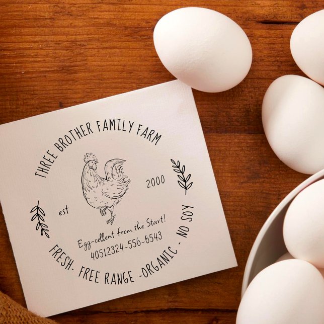 Anpassningsbar Fresh Eggs Homestead | Servergrupps Stämpel (Skapare uppladdad)