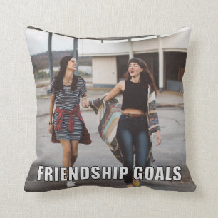 Anpassningsbar Friends Photo Funny Vänskap Goals Kudde