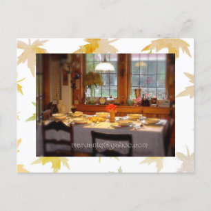 Anpassningsbar Front Painterly Fall Foliage Gräns Vykort