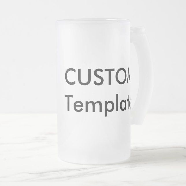 Anpassningsbar Frosted Beer Glass 16oz Stein Mugg (Framsida höger)