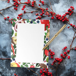 ANPASSNINGSBAR Fruit Veggie Watercolor Gräns Livsm Anteckningsblock