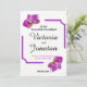 Anpassningsbar Fuchsia-inbjudan med Orchids för Br Inbjudningar (Standing Front)