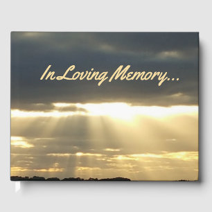 Anpassningsbar Funeral Guest Bok Sunset Photograph