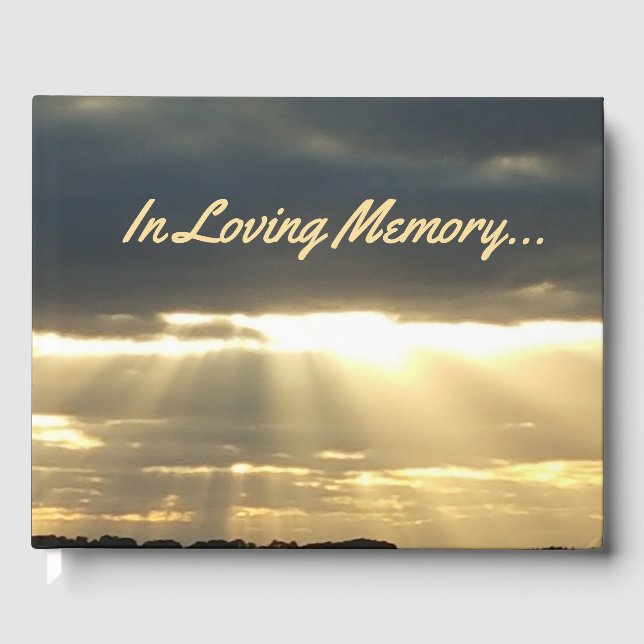 Anpassningsbar Funeral Guest Bok Sunset Photograph (Framsida)